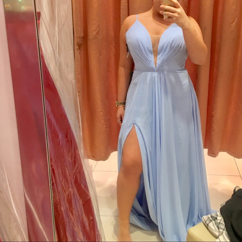 Baby blue prom dress!